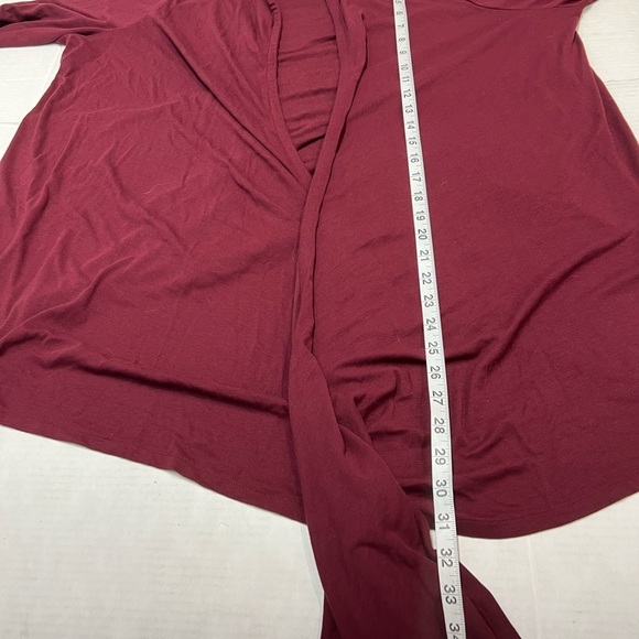 Pure Jill Womens XL Bordeaux Cardigan Multi-Way Wrap Sweater Open‎ Front Maroon - Picture 13 of 13
